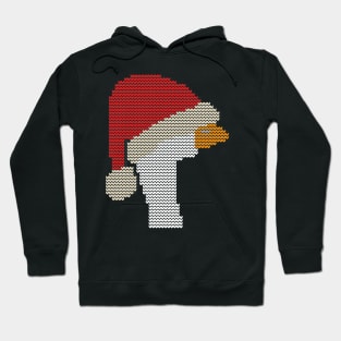 Christmas Sweater Goose in Santa Hat Hoodie